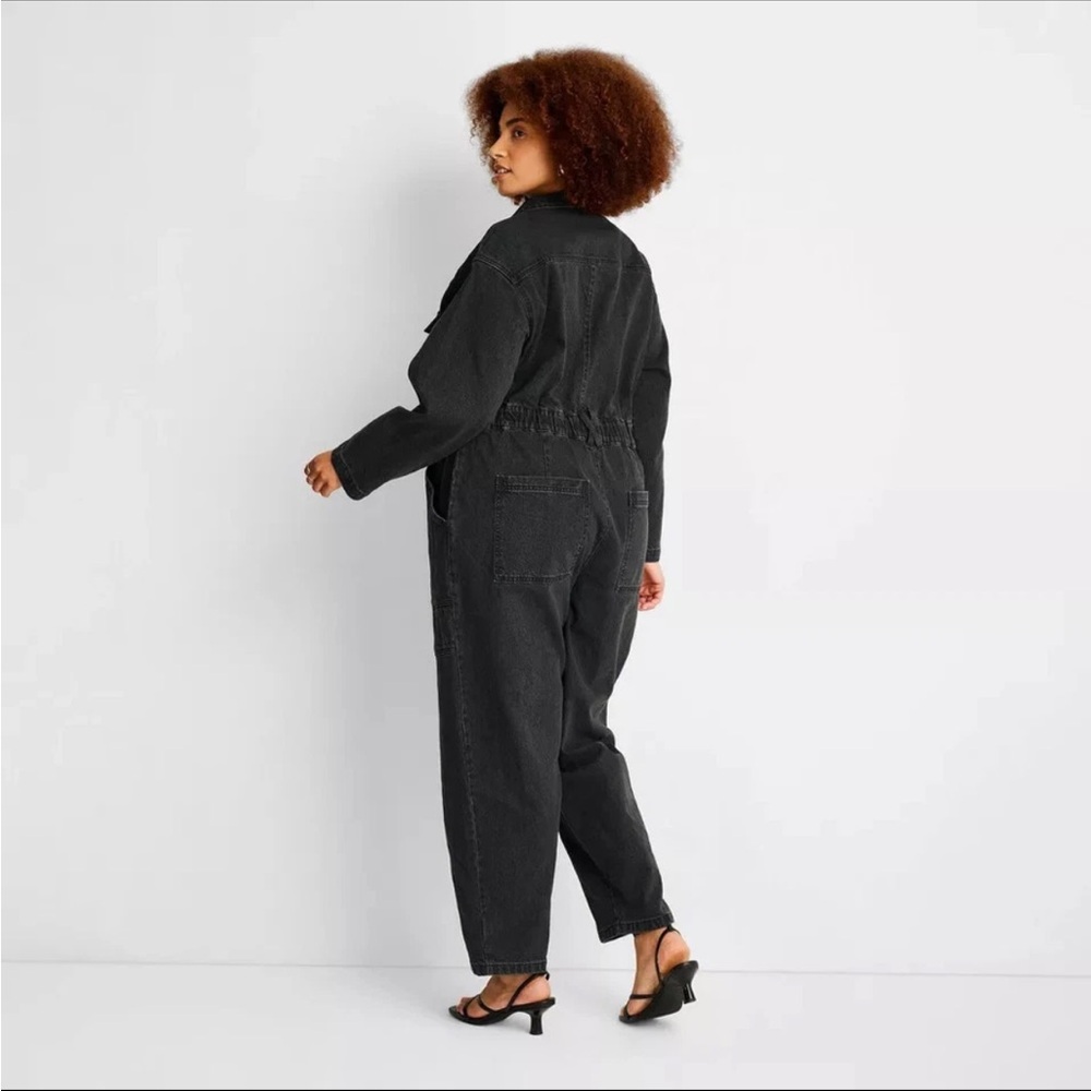 Universal thread black denim zip up coverall • Size 14 - Picture 8 of 8